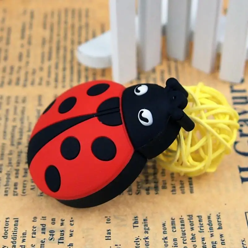 Cartoon USB Flash Drive Cute Ladybug USB Pen Drive 32GB 64GB 128MB USB Pendrives Memoria Stick Beetle Memory Drive Funny Gifts