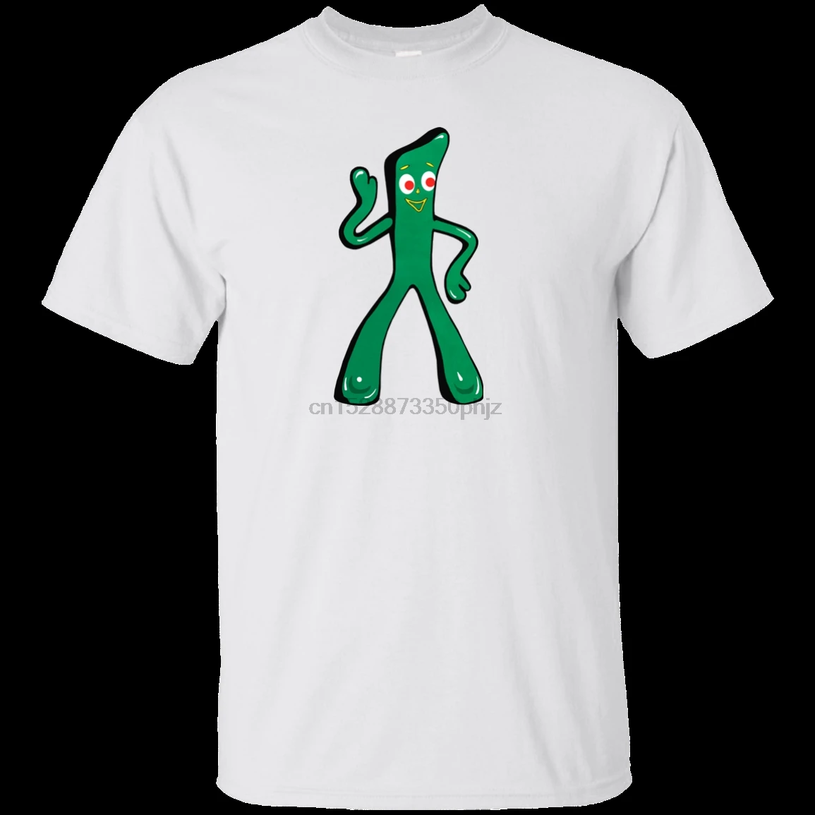 Ретро Gumby милый мультфильм забавная Веселая Футболка мультяшная Мужская Унисекс