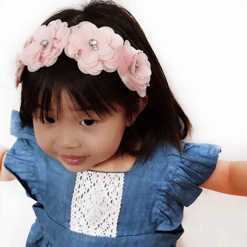 

GZHilovingL New Baby Girls Summer Flower Hairbands Cute Kids Childs Girls Handmade Party Headband Hair Accessories Photography