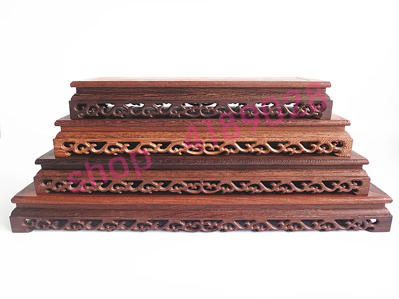

Natural chicken wing wood, rectangular extra large, solid wood base, collection / decoration pendulum rack.