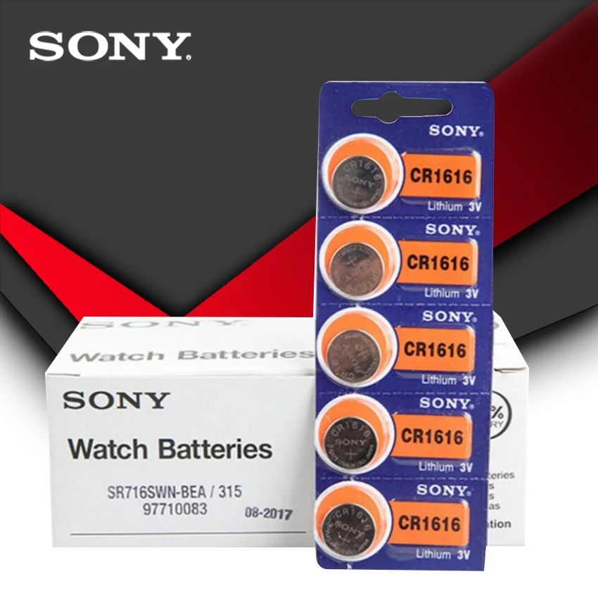 1 шт./лот Sony 100% оригинальный CR1616 кнопочный Аккумулятор для часов автомобильный