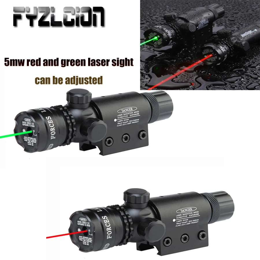 

Tactics Hunting Scopes Red Green Laser Sight Adjustable 5mw Laser Pointer Scope With Point Switch For Hunting Airgun Air Rifle