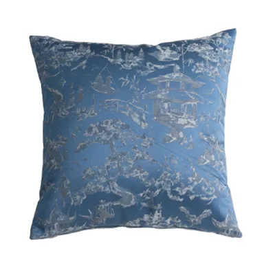 50x30/45x45 см neo китайский стиль синий жаккардовая наволочка Подушка для дивана абстрактный Бросок Наволочка спинка домашний декор - Цвет: B