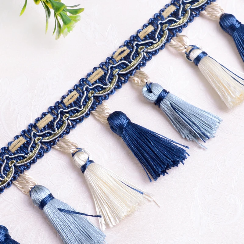 Curtain Decorative Accessories Long 11M line weaving Hanging Beads Lace tassel Curtain Trimsin