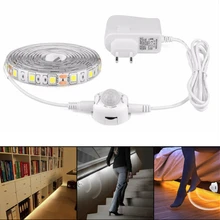 1-5 м светодиодный полосатый mit PIR-Bewegungsmelder 5050SMD Lichtband Streifen Band+ Netzteil освещение/Освещение для шкафа бытовые товары