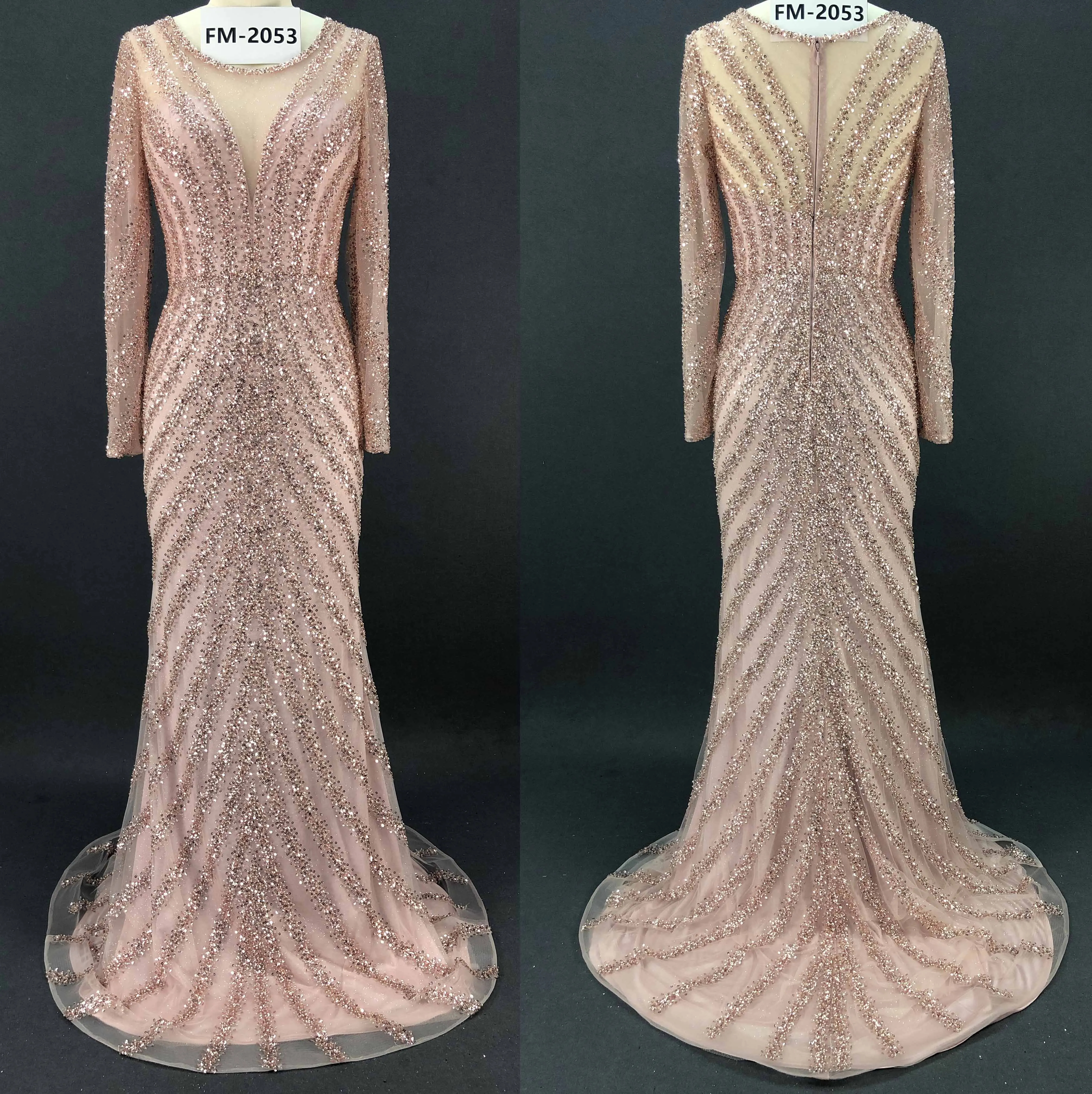 

2019 new arrive evening dress long style pink color fashion dress evening dresses evening wear