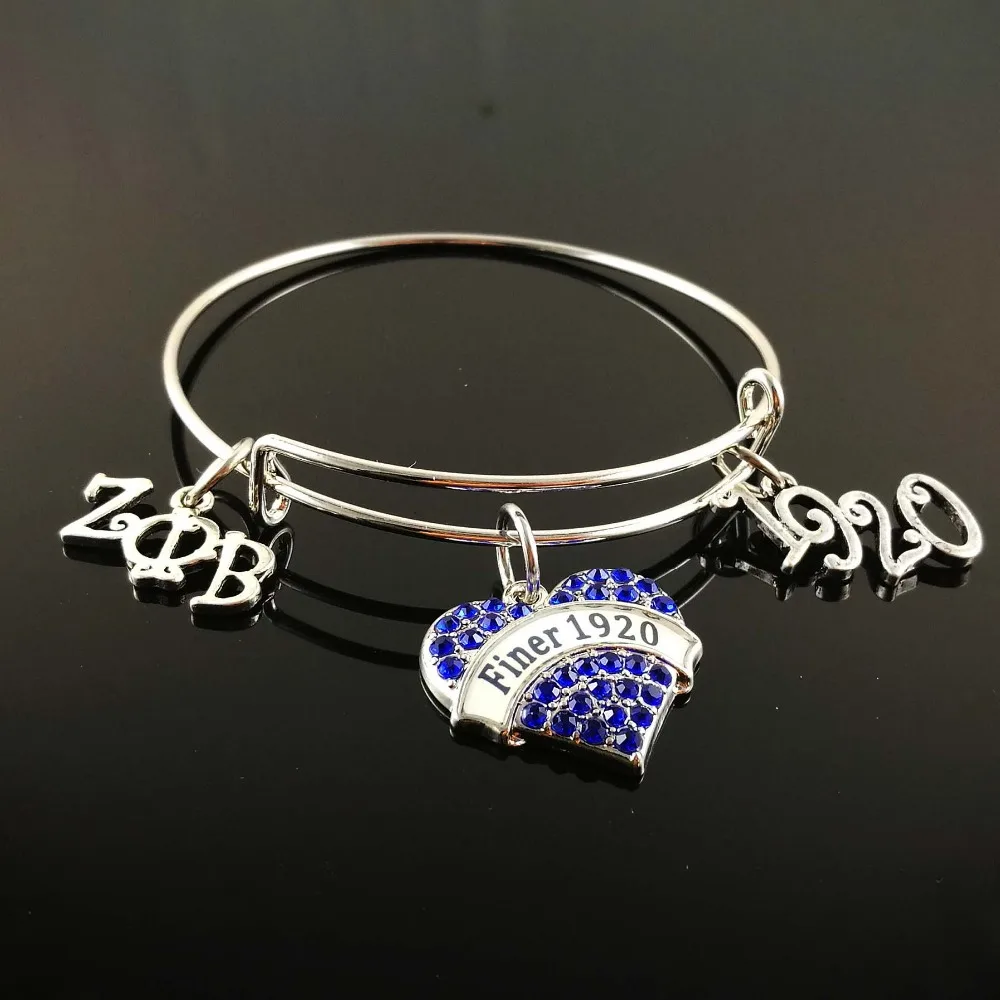 BeyouJewelry ZPB буквы Сердце Регулируемый Стальной браслет Zeta phi beta dove 1920 DIY ювелирные