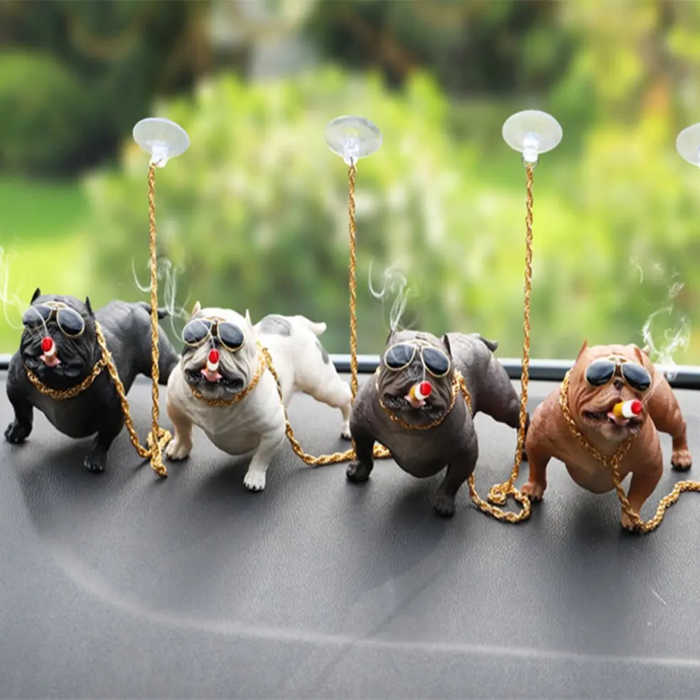 

Best Selling Car-Styling Candy Colored Bully Dog Dolls Ornaments Simulated Car Interior Pendant Home Office Decor Toys