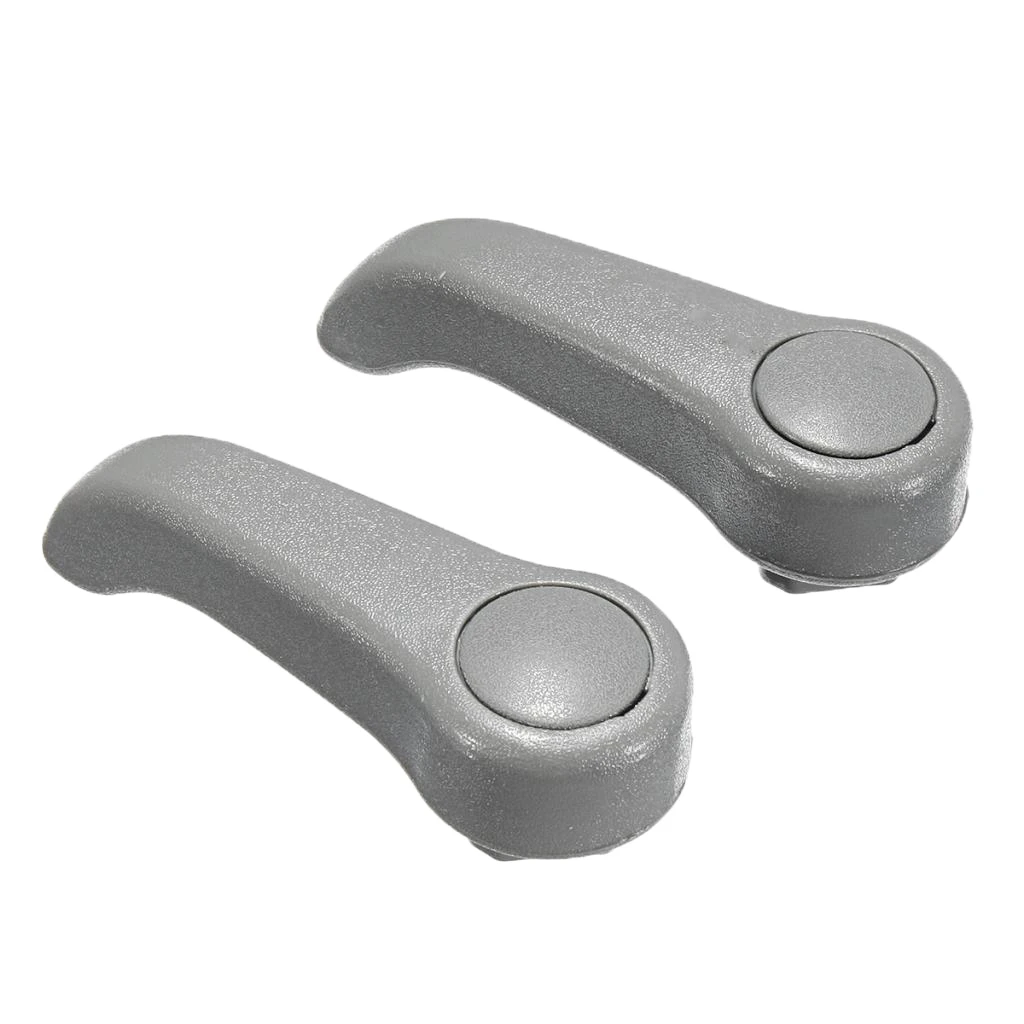 2 Pair New and Durable Replacement Part 3518 Seat Adjuster Lever Handle Adjust for    Clio MK2 Grey