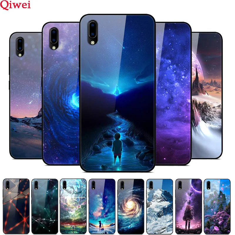 

Tempered Glass Case For Funda Vivo Y91i Y91C Case Silicone Bumper Hard Glass Back Cover For Vivo Y91C Case Capas For Vivo Y91i