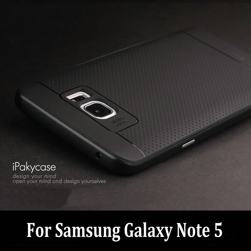  For Samsung Galaxy Note 5 case Original Ipaky Neo Hybrid Luxury Silicone Case Cover & Plastic Frame for Galaxy Note5 Phone Cases 