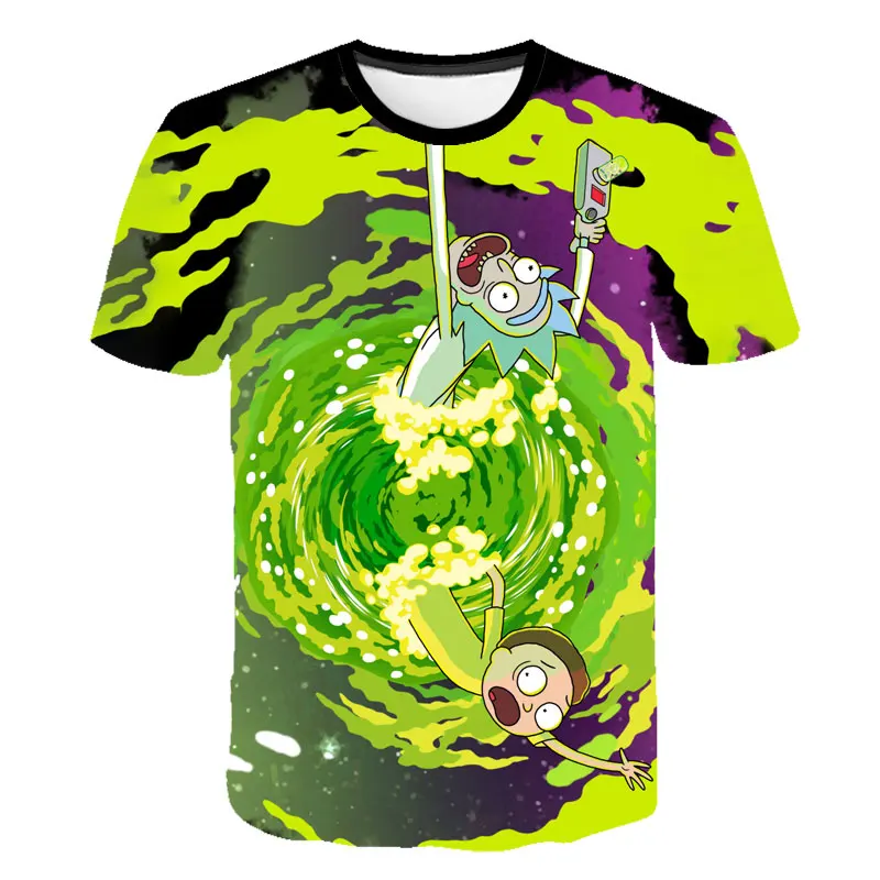 Hip Hop Fashion Brand Clothing Rick and Morty 3D T Shirt Casual Short Sleeve Men's T-Shirts Anime Cool rick y morty Graphic Tees