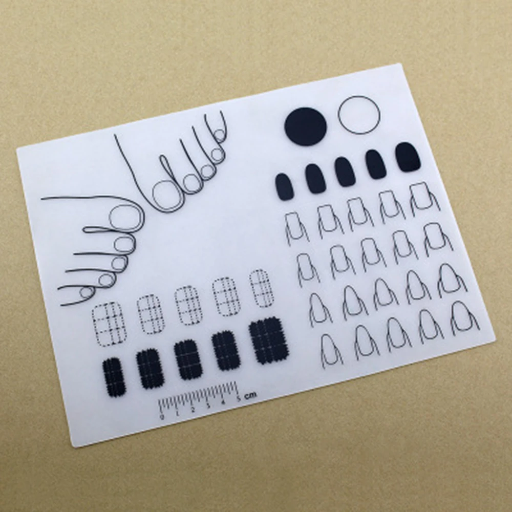 DIY Мягкий складной силиконовый коврик для дизайна ногтей, моющийся, новая подставка для рук, для упражнений, для штамповки, обратная пластина, коврик для рисования ногтей