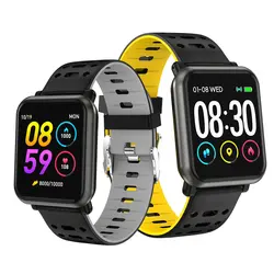 Квадратный экран Смарт-часы счетчик шагов сна Bluetooth Смарт-браслет поддерживает Водонепроницаемость многоязычный фитнес-трекер Браслет