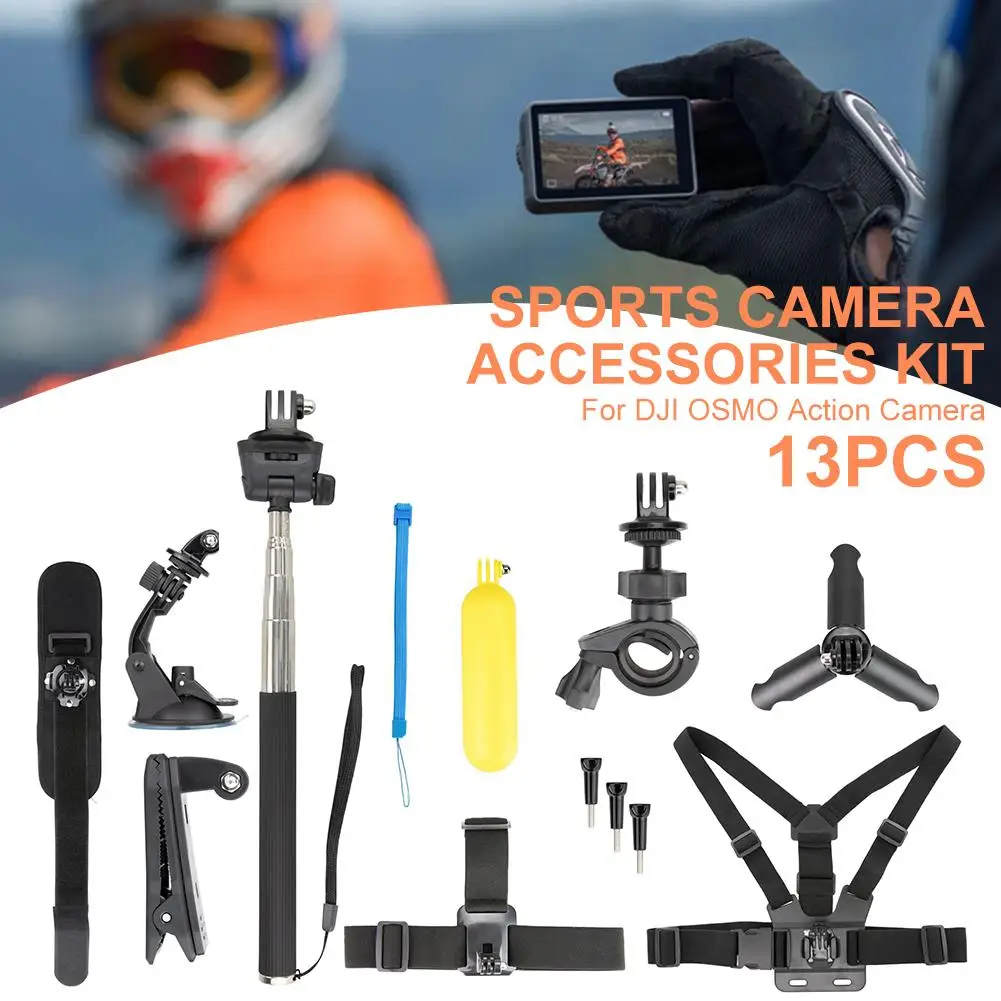 

13PCS Sports Camera Accessories Kit Bundle For DJI OSMO Action Camera Accessories For OSMO ACTION Sports Camera Accessory Set