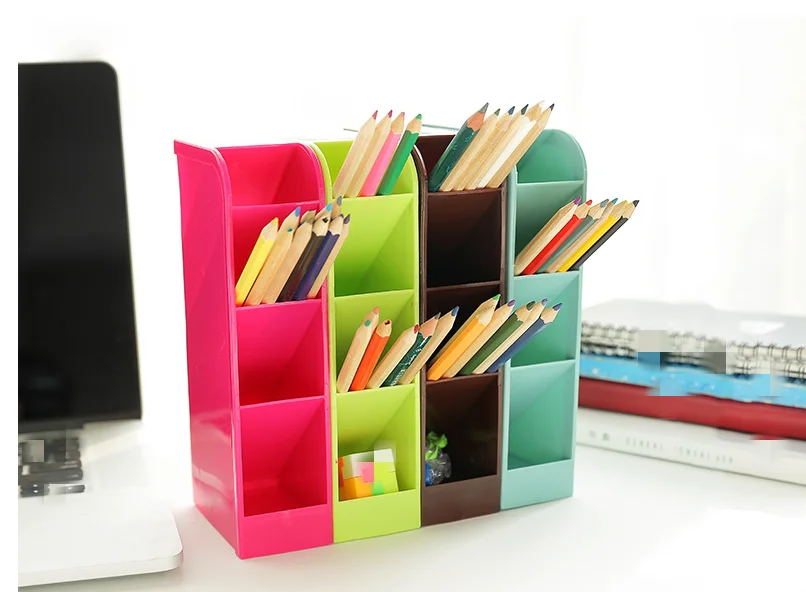 

4 Grid Desktop Storage Box Case Box Make Up Cosmetic Holder Desk Pen Pencil Organizer Sundries Storage