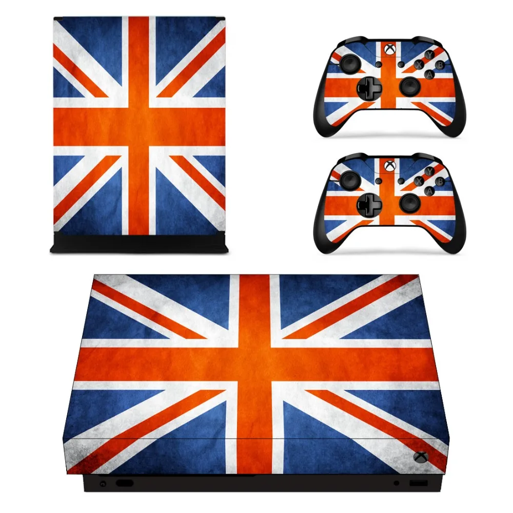 Британский флаг Полный лицевые панели кожи консоли и контроллер наклейка Наклейки для Xbox One X консоли + контроллер кожи