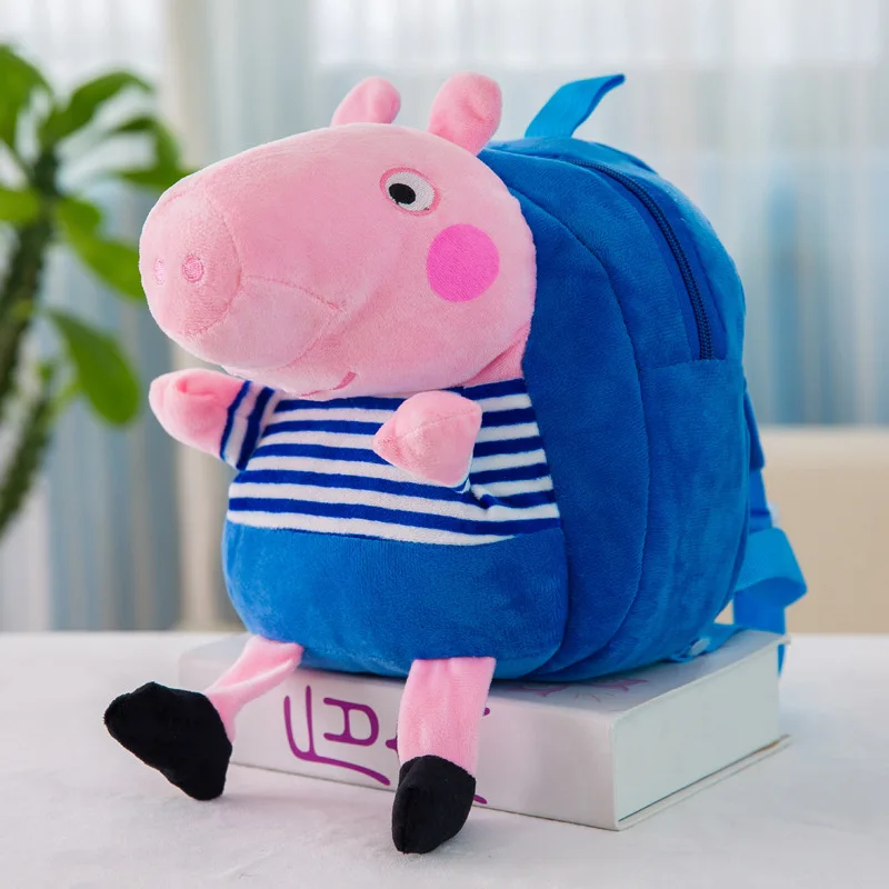 Подлинная peppa Свинья рюкзак 40/28 см чучела с презентабельным видом: плюшевый рюкзак милые Peppa Джордж школьная сумка с принтом в виде животных, рюкзак для детей