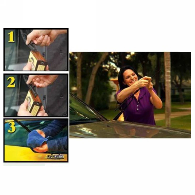Newest  Car Truck SUV Wiper Clean Brush Wizard Windshield Wiper Blade Restorer Cleaner