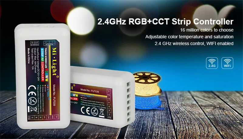 MiLight 2,4G RF беспроводной Одноцветный диммер CCT RGB RGBW RGB+ CCT FUT035 FUT036 FUT037 FUT038 FUT039 Светодиодная лента контроллер