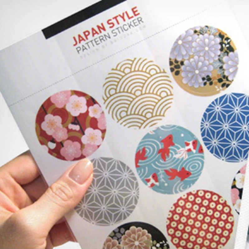 Japanese Seal Stickers . Deco Stickers . Round Stickersin Cake