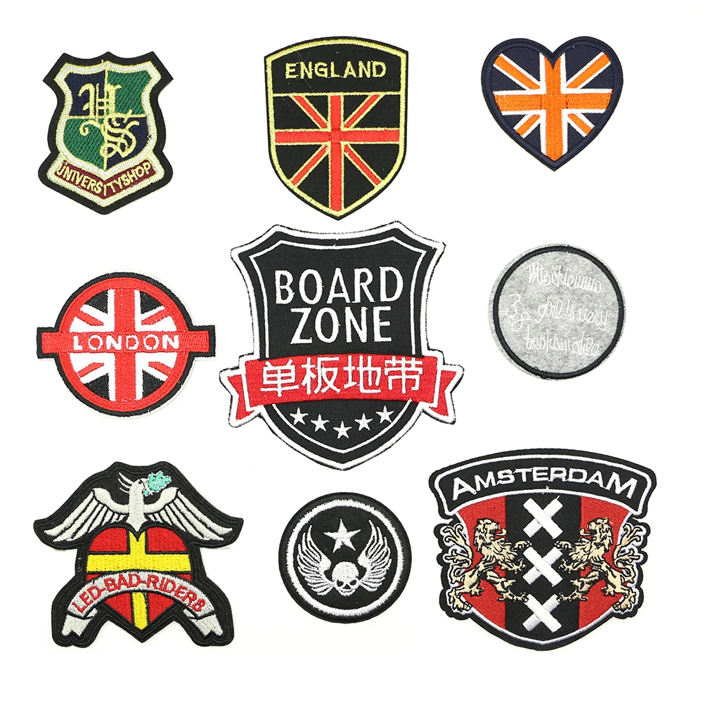 2018 New 1 pcs Iron-on The style of the British flag patches for clothing Exquisite handmade DIY badge D-042