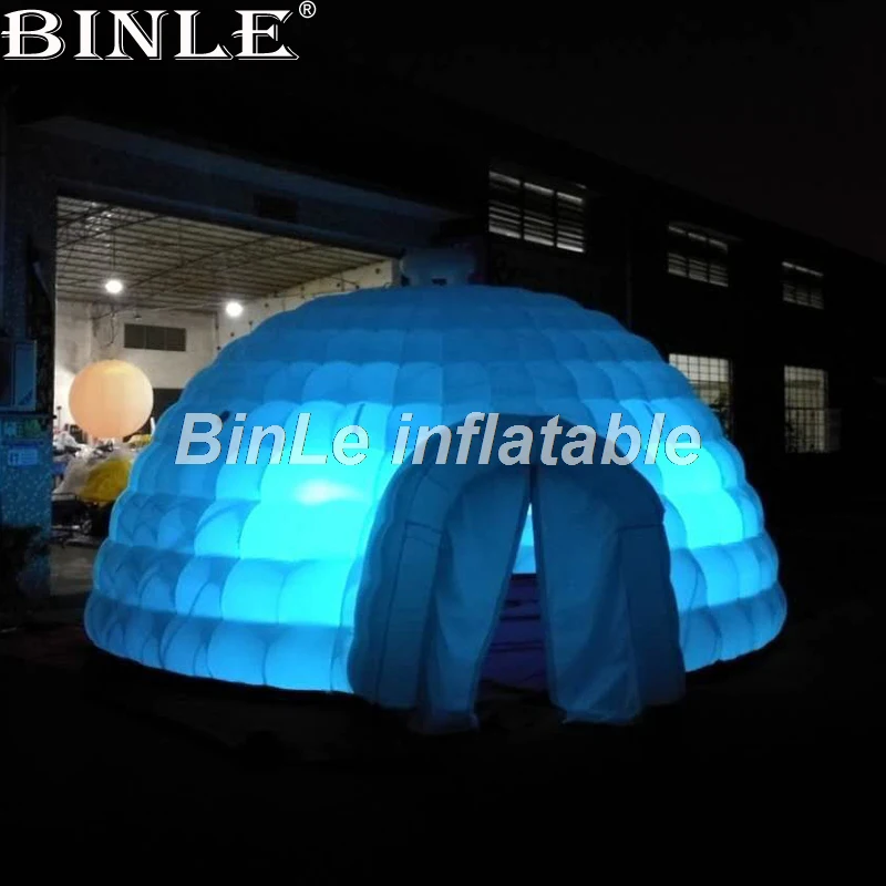 Hot selling giant inflatable tent dome with led inflatable igloo tent air-blow dome party tent for event advertising Hot selling giant inflatable tent dome with led inflatable igloo tent air-blow dome party tent for event advertising
