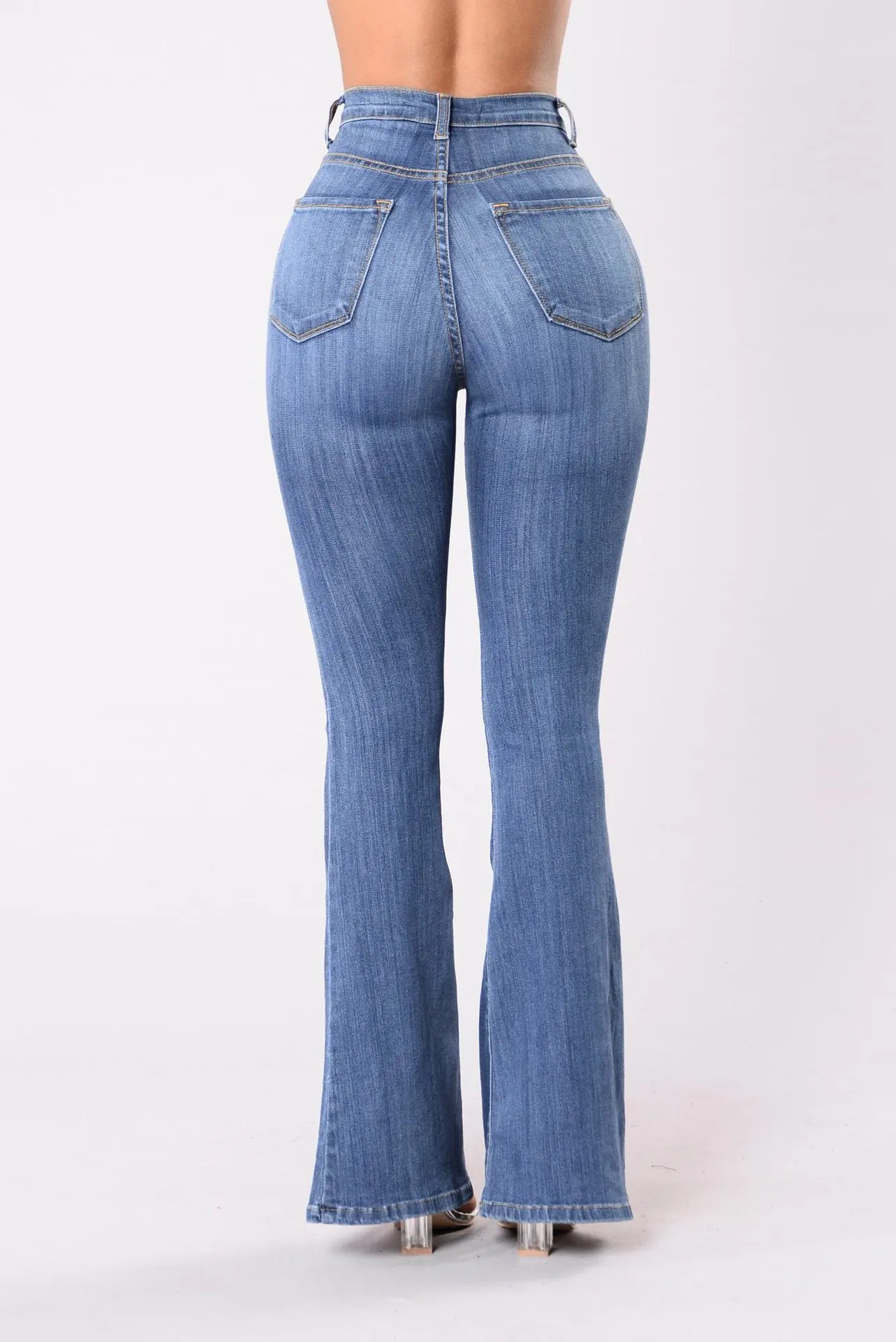 TUHAO осень зима женские расклешенные брюки повседневные джинсы для женщин Высокая талия женские джинсы для офиса леди рабочая одежда SH01