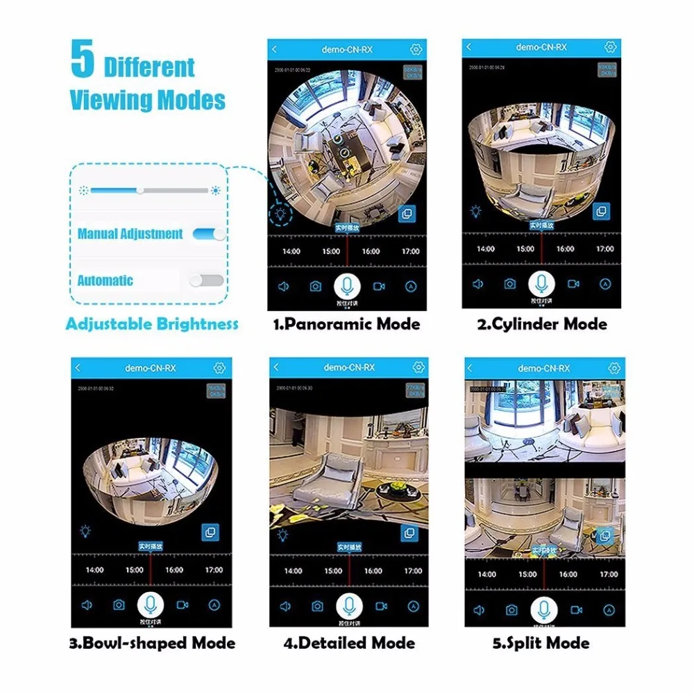 Видеокамера YIXIANG 360 панорамная мини камера Wi Fi 1280X960P 3D водонепроницаемая