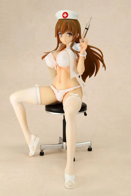 22-cm-white-pink-PVC-Action-Figures-Nurse-clothes-sexy-girls-Japan-anime-figure-SKYTUBE-collectible (3)