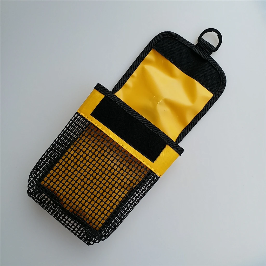 23 x 13 x 5 cm PVC+ Mesh+Nylon Scuba Diving Reel & SMB Safety Marker Buoy Gear Storage Mesh Gear Bag With D Ring