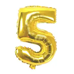 32 дюйма золото Количество цифр фольгированные гелиевые шары воздушные шары на день рождения украшения, воздушные шары вечерние