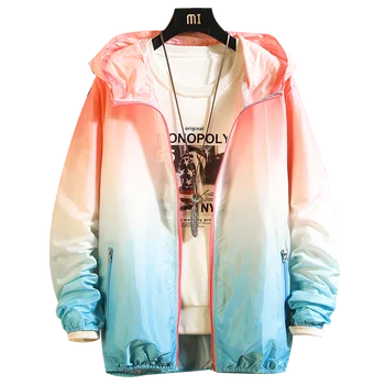 

Spring Autumn Thin Windbreaker Jacket Men Plus Size S-3XL jaqueta masculina Slim Fit Young Men Hooded bomber jacket men