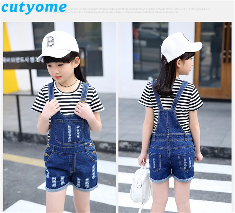 teenage girls denim shorts set04