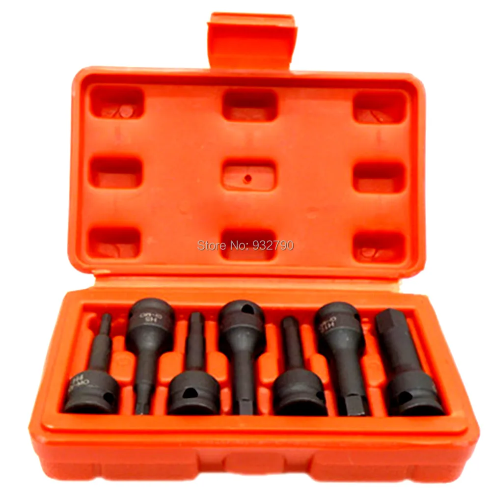 7 шт. набор ударных насадок с шестигранной головкой 3/8 дюйма|impact socket set|impact socketspline