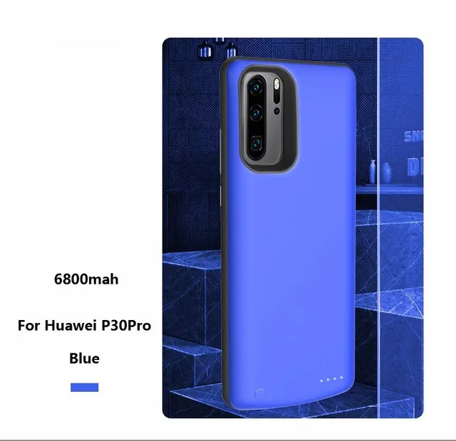 NTSPACE чехол для зарядного устройства s для huawei P30 Pro Чехол для аккумулятора запасной Внешний Аккумулятор Чехол для зарядки телефона s для huawei P30 чехол для питания - Цвет: Blue for P30 Pro