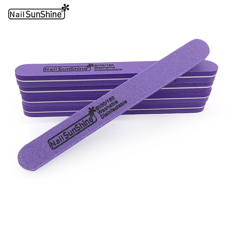 50 Pcs/Lot Nail Art Sanding Purple Nail Files 100/180 Grits Sanding Pro