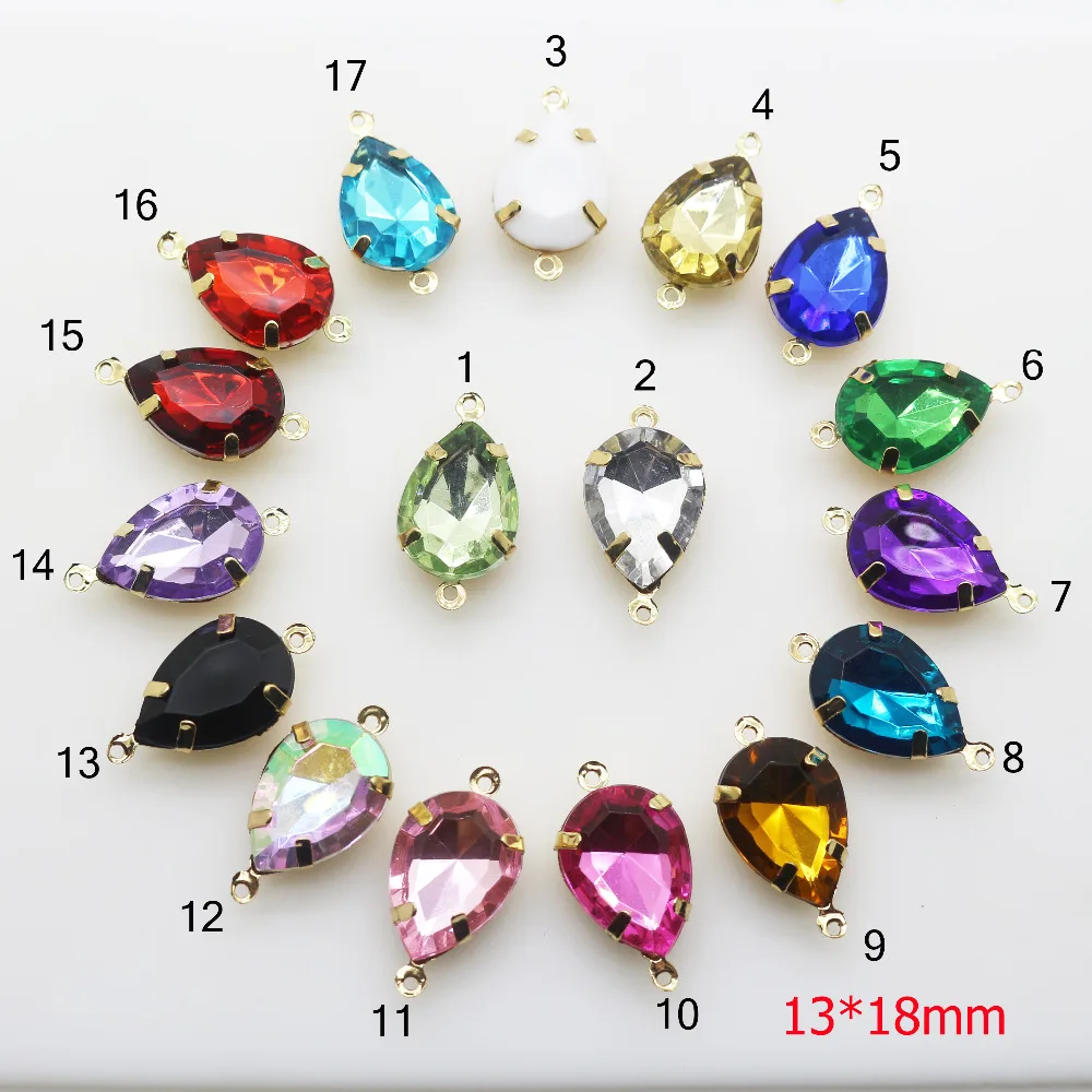 

2017 New style 20pcs water drops Acrylic double circle buttons,Wedding decoration sewing accessories for Hair Flower.