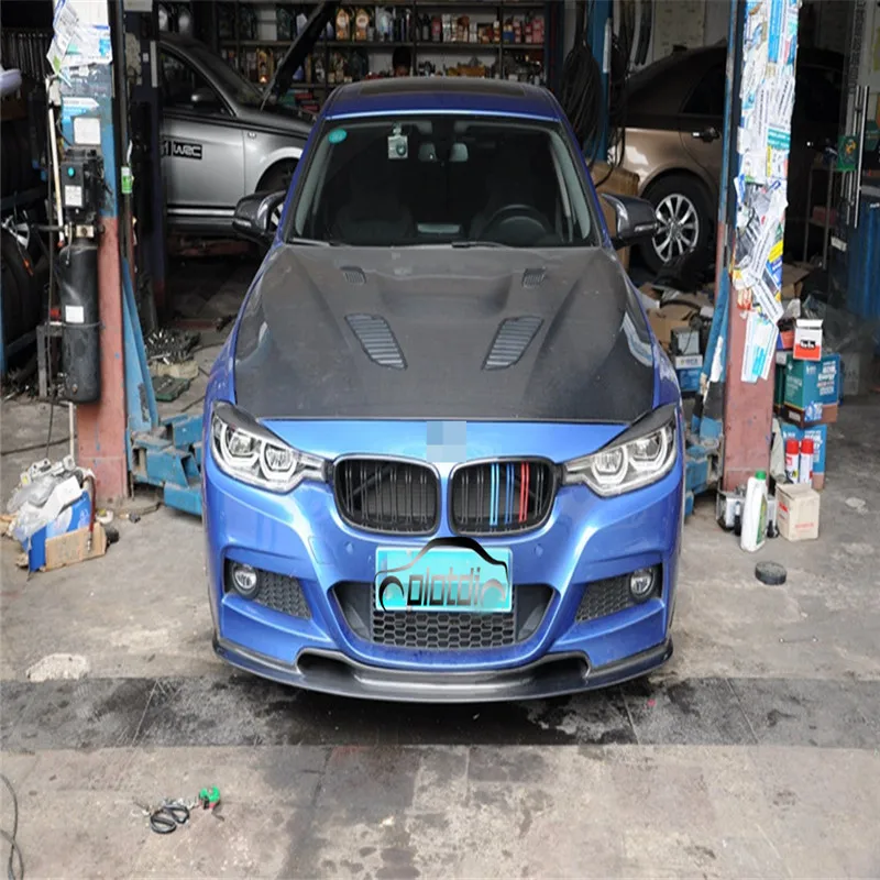 OLOTDI Top Quality Carbon fiber STR Style Front Bumper Spoiler Splitter Car Bumper lip Apron for BMW F30 M tech Bumper