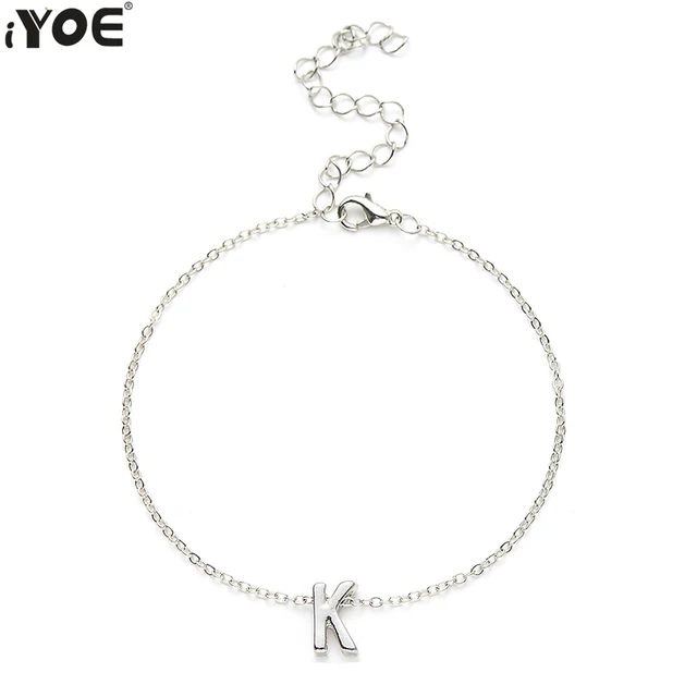 Iyoe Cute Tiny Initial A Z Letter Charm Bracelet Bangle For Women Iyoe Cute Tiny Initial A Z Letter Charm Bracelet Bangle For Women Men S Gold Silver Color
