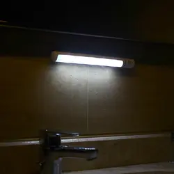 BECOSTAR Портативный движения PIR Сенсор светодиодный ночной кабинет свет Батарея Регулируемая светодиодный бар шкаф лампы