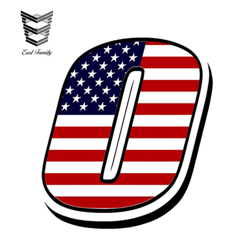 EARLFAMILY 13 см x 10 автостайлинг гоночные цифры винил США Флаг наклейки для мотокросса