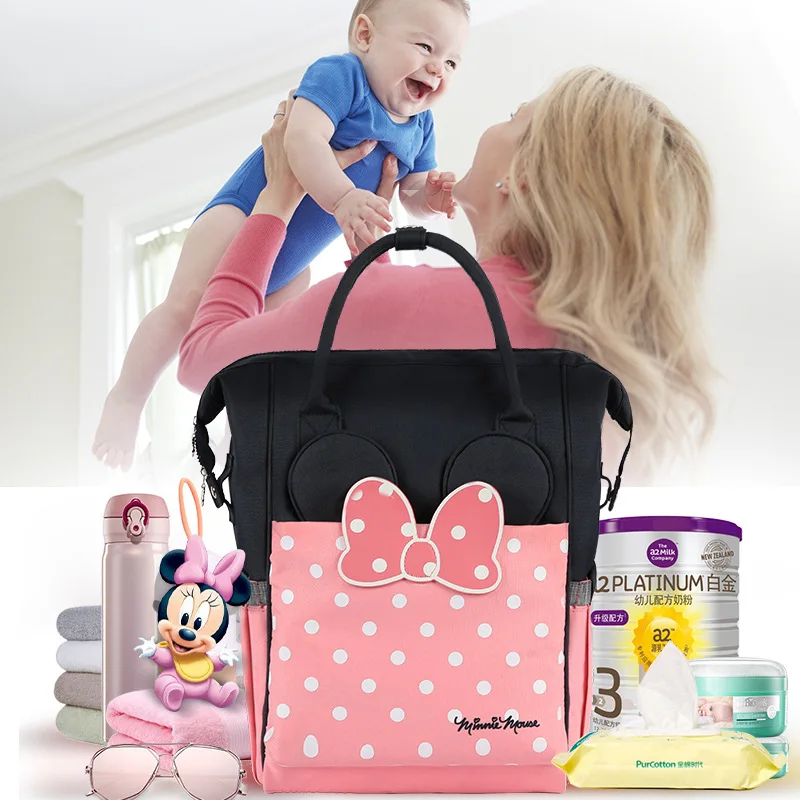 Disney-sac isotherme Oxford | Sac d'alimentation pour bébé de grande capacité, sac à dos, couches et soins de bébé