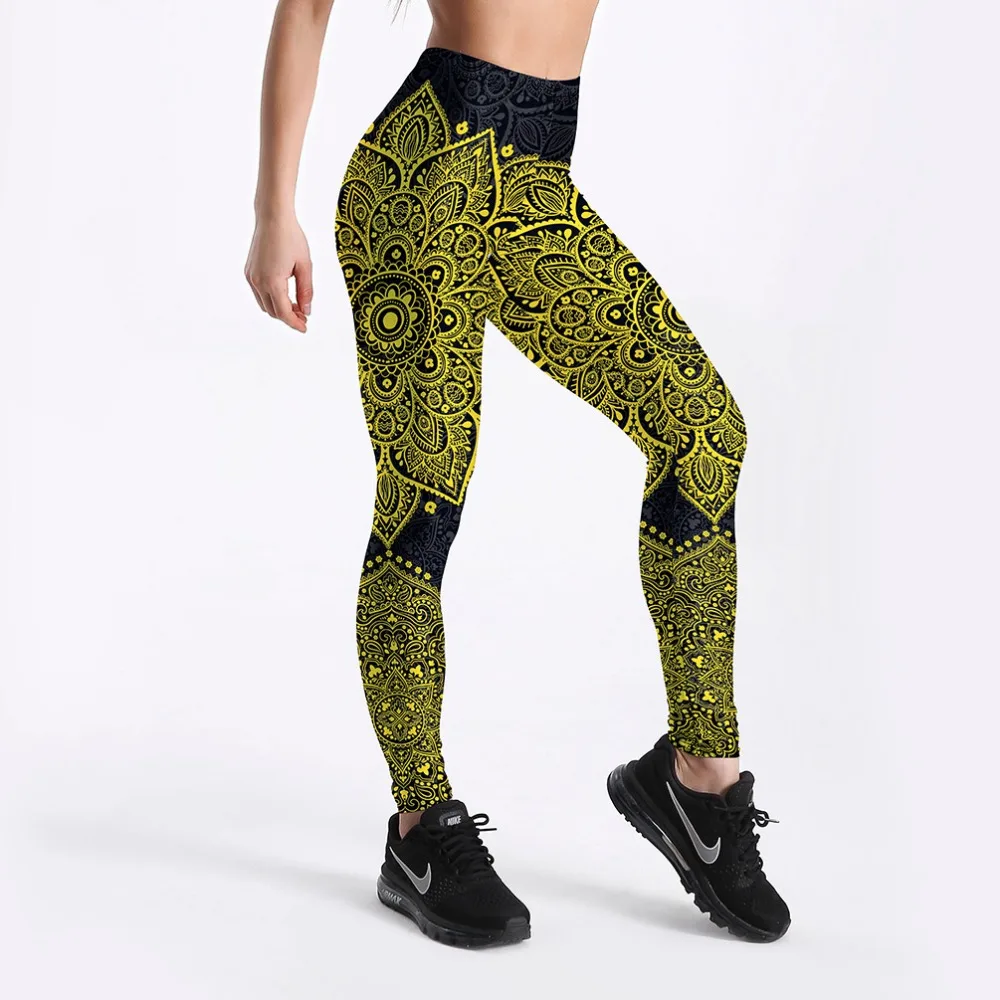 black leggings with yellow stripe down the side
