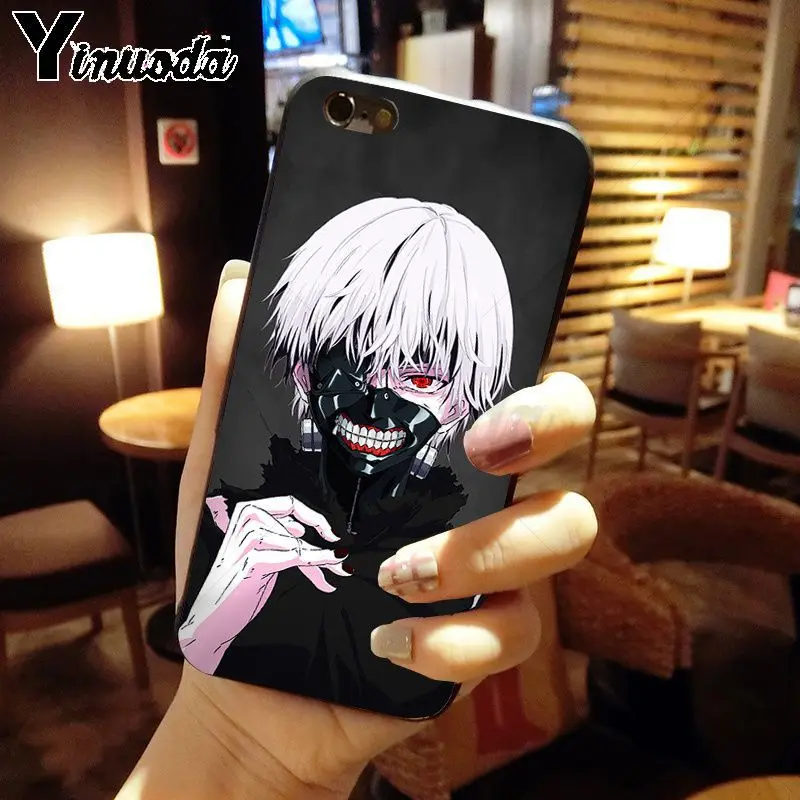 Yinuoda Токийский вурдалак аниме Kaneki Ken мягкий силиконовый черный чехол для телефона для iPhone X XS MAX 6 6s 7 7plus 8 8Plus 5 5S SE XR