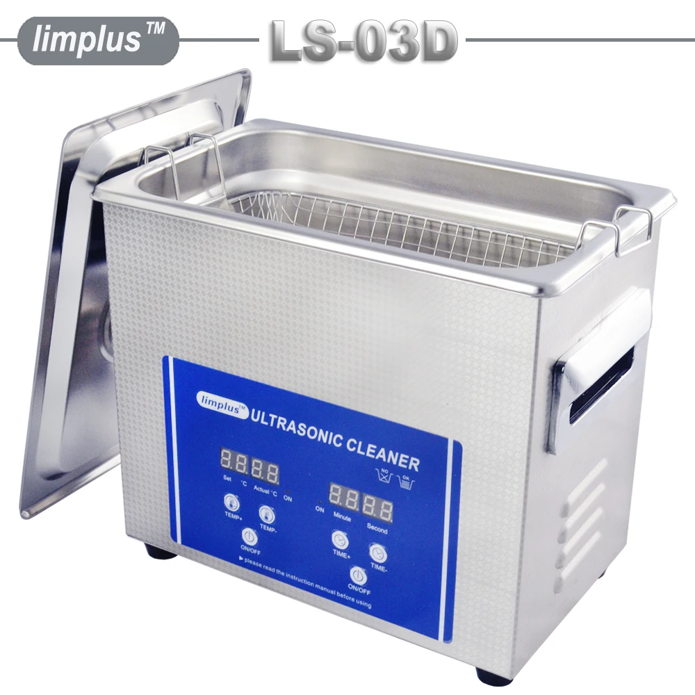Цифровой ультразвуковой очиститель Limplus из нержавеющей стали для ванной 3 л