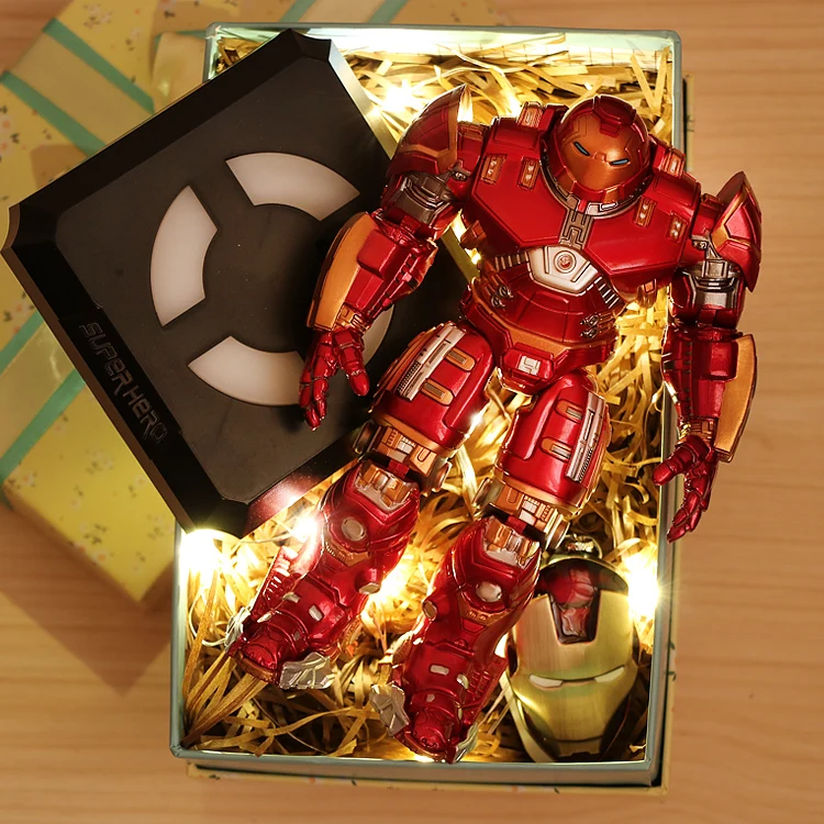 

Estartek Marvel Anime Holiday LED Gift Box Avenger 3 Iron Man MK44 Hulkbuster for Birthdays Christmas Day Gift