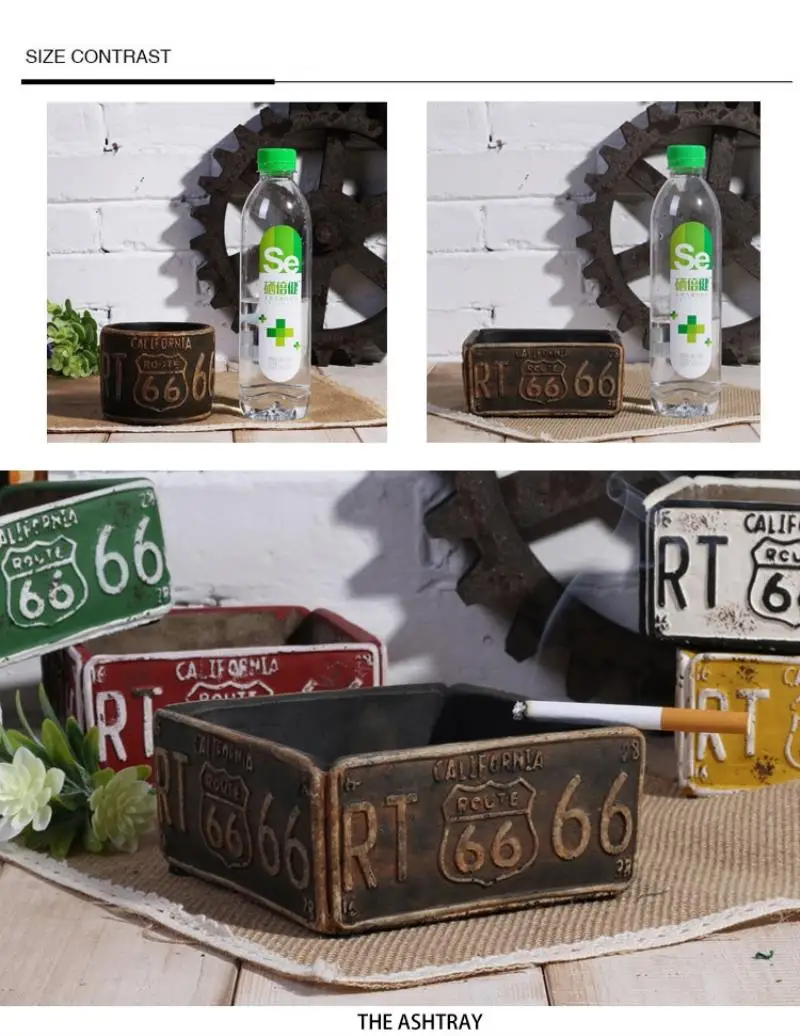 Retro cement ashtray office bar cafe home creative decorations industrial style ornaments