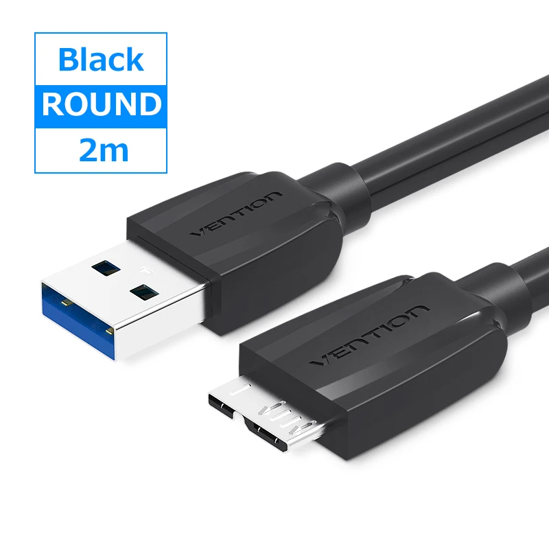 Конвенция 0.25 м 1.5 м 1 м 1.5 м 2 м Micro USB 3.0 данных синхронизации-зарядки коротрона кабель для Samsung Galaxy примечание 3 S5 i9600 N900 - Цвет: Round Black 2m