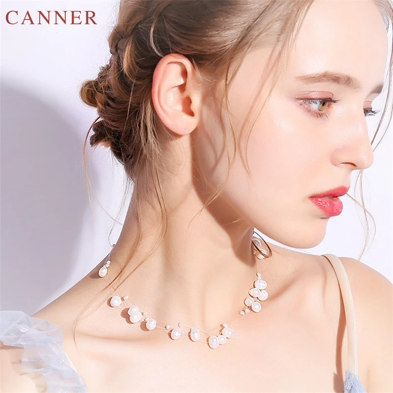 White Natural Freshwater Pearl Necklace Women Multi Layered Choker Necklaces Wedding Party Jewelry Gifts collier femme 2019 C4
